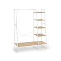Miniatyrbillede 9 af 11: Coat Rack - 5 niveauer - med skostativ - 6 kroge - tøjstang - Industriel design - 45 x 120 x 160 cm