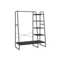 Miniatyrbillede 10 af 11: Coat Rack - 5 niveauer - med skostativ - 6 kroge - tøjstang - Industriel design - 45 x 120 x 160 cm