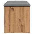 Miniatyrbilde 5 av 11: vidaXL Oppbevaringsbenk artisan eik 102x42x45 cm konstruert tre