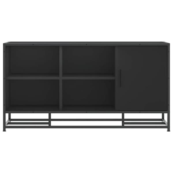 vidaXL Kenkäpenkki musta 100x40x53,5 cm suunniteltu puu ja metalli