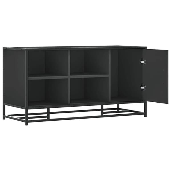 vidaXL Kenkäpenkki musta 100x40x53,5 cm suunniteltu puu ja metalli