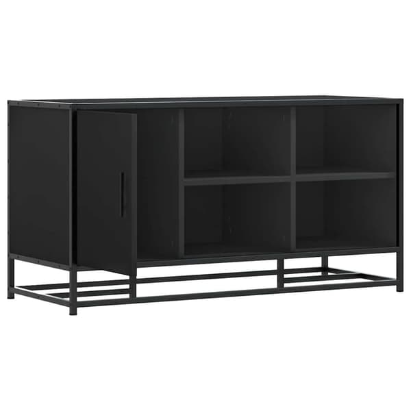 vidaXL Kenkäpenkki musta 100x40x53,5 cm suunniteltu puu ja metalli