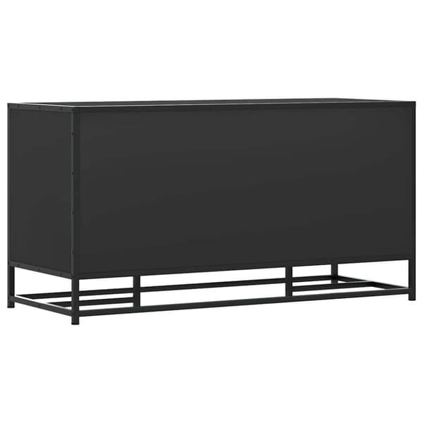 vidaXL Kenkäpenkki musta 100x40x53,5 cm suunniteltu puu ja metalli