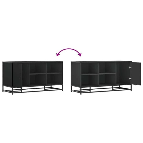 vidaXL Kenkäpenkki musta 100x40x53,5 cm suunniteltu puu ja metalli
