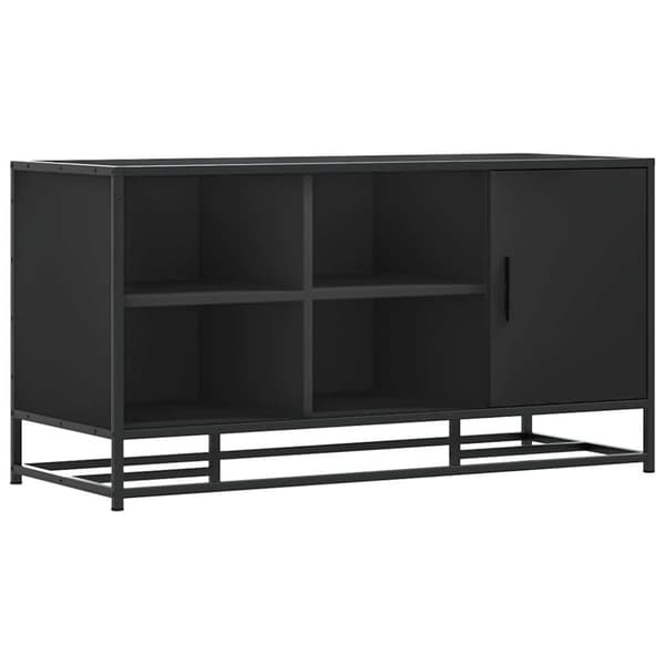 vidaXL Kenkäpenkki musta 100x40x53,5 cm suunniteltu puu ja metalli