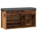 Miniatyrbillede 3 af 11: vidaXL skobænk 82x32x45,5 cm konstrueret træ antikt træ