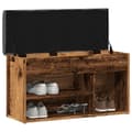 Miniatyrbillede 4 af 11: vidaXL skobænk 82x32x45,5 cm konstrueret træ antikt træ