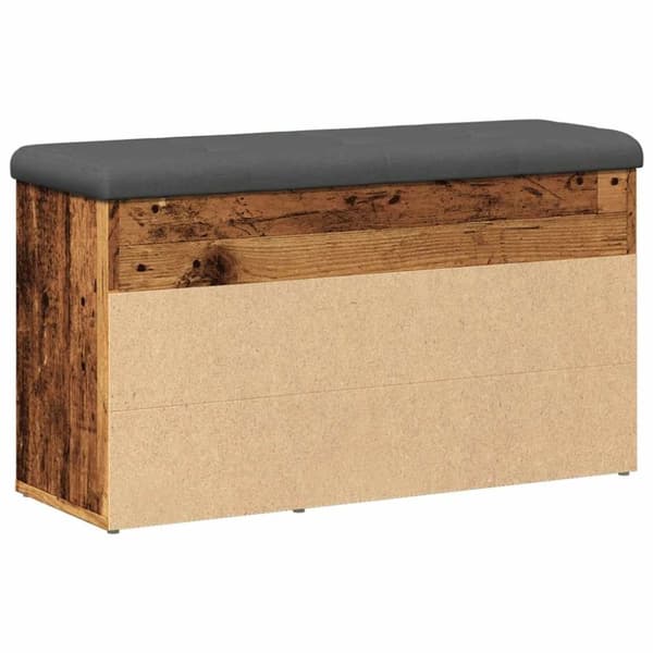 vidaXL skobænk 82x32x45,5 cm konstrueret træ antikt træ
