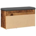 Miniatyrbillede 7 af 11: vidaXL skobænk 82x32x45,5 cm konstrueret træ antikt træ