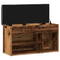 Miniatyrbillede 8 af 11: vidaXL skobænk 82x32x45,5 cm konstrueret træ antikt træ