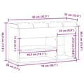 Miniatyrbillede 11 af 11: vidaXL skobænk 82x32x45,5 cm konstrueret træ antikt træ