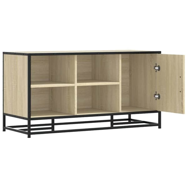 vidaXL Kenkäpenkki sonoma tammi 100x40x53,5 cm suunniteltu puu metalli