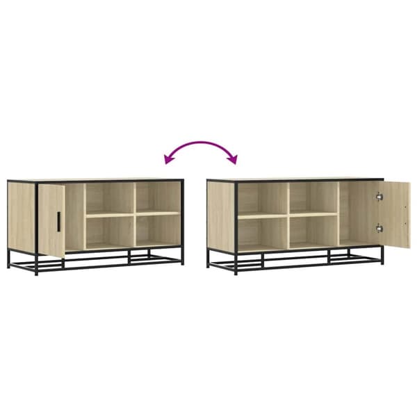 vidaXL Kenkäpenkki sonoma tammi 100x40x53,5 cm suunniteltu puu metalli