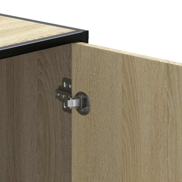 vidaXL Kenkäpenkki sonoma tammi 100x40x53,5 cm suunniteltu puu metalli