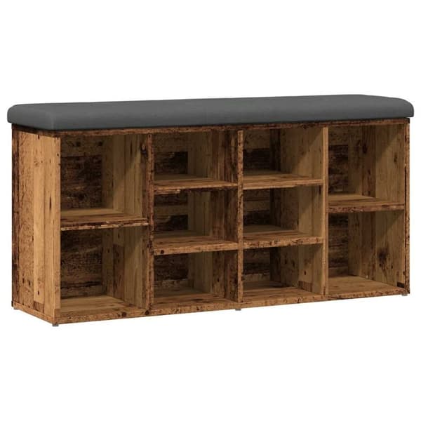 vidaXL Kenkäteline vanha puu 102x32x50 cm tekninen puu