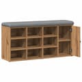Miniatyrbilde 8 av 11: vidaXL Skohylle artisan eik 102x32x50 cm konstruert tre