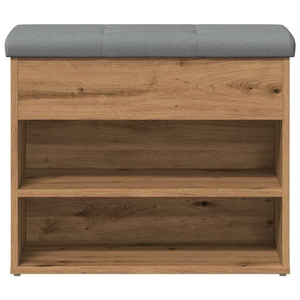 vidaXL Skohylle artisan eik 62x32x50 cm konstruert tre