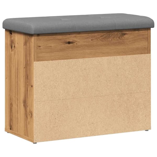 vidaXL Skohylle artisan eik 62x32x50 cm konstruert tre