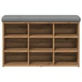 Miniatyrbilde 5 av 11: vidaXL Skohylle artisan eik 82x32x50 cm konstruert tre