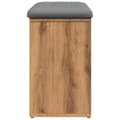 Miniatyrbilde 6 av 11: vidaXL Skohylle artisan eik 82x32x50 cm konstruert tre