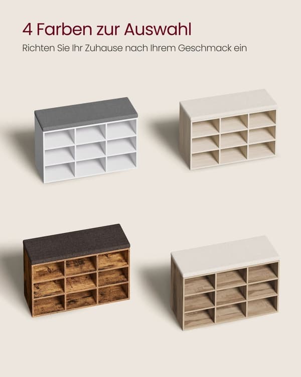 Skostativ med sæde - 30,3 × 78,5 × 48 cm - Natural Beige