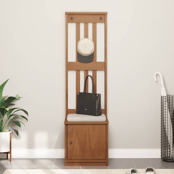 vidaXL Hallgran "SANDENS" 45x40x159,5 cm massiv trä furu
