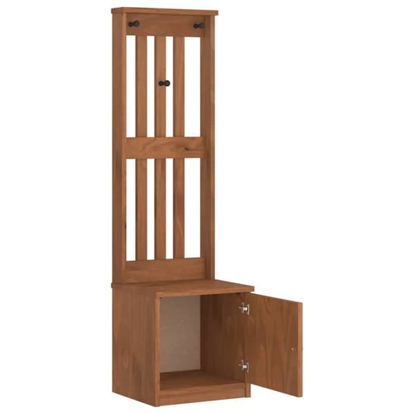 vidaXL Hallgran "SANDENS" 45x40x159,5 cm massiv trä furu