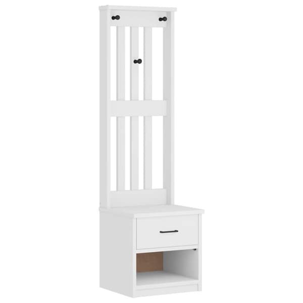 vidaXL Halltre SANDENS hvit 45x40x159,5 cm heltre furu