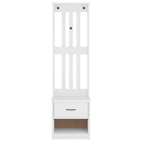 vidaXL Halltre SANDENS hvit 45x40x159,5 cm heltre furu
