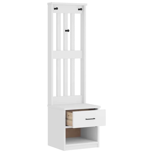 vidaXL Halltre SANDENS hvit 45x40x159,5 cm heltre furu