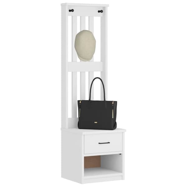 vidaXL Halltre SANDENS hvit 45x40x159,5 cm heltre furu