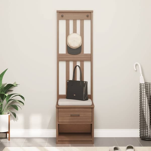 vidaXL Hall træ SANDENS 45x40x159,5 cm massivt fyrretræ