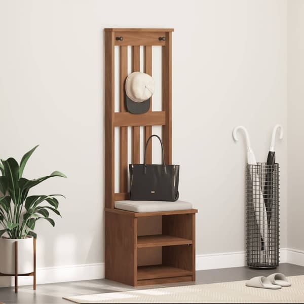 vidaXL Hall træ SANDENS 45x40x159,5 cm massivt fyrretræ