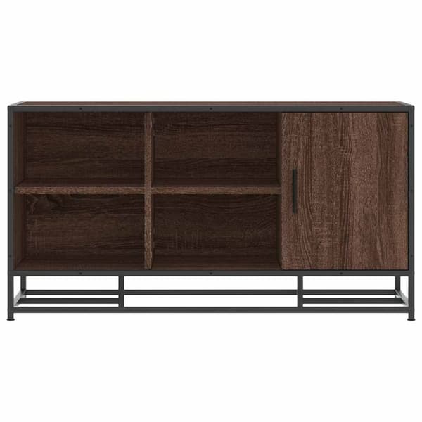 vidaXL Skobenk brun eik 100x40x53,5 cm konstruert tre og metall