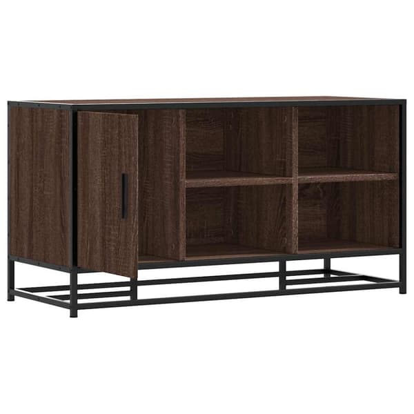 vidaXL Skobenk brun eik 100x40x53,5 cm konstruert tre og metall