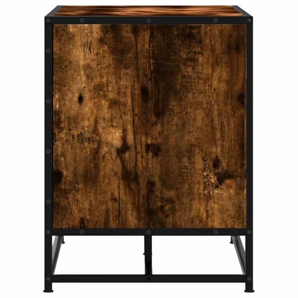 vidaXL Skobenk røkt eik 100x40x53,5 cm konstruert tre og metall