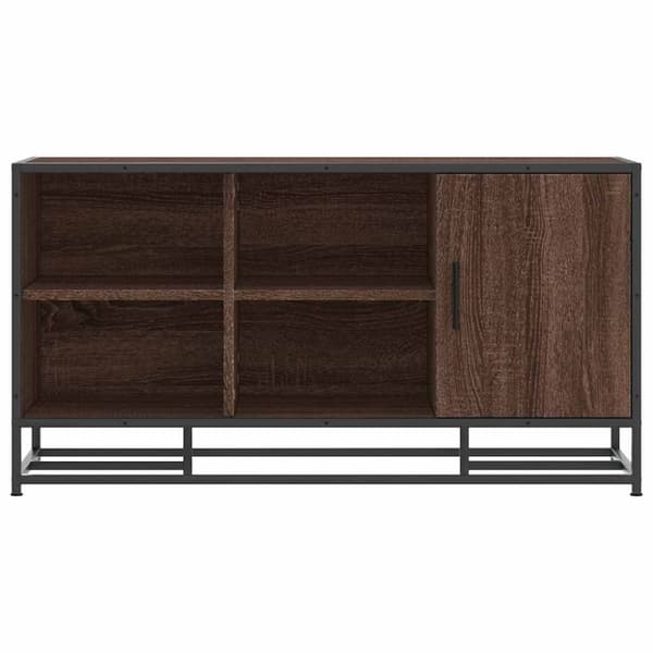 vidaXL Kenkäpenkki ruskea tammi 100x40x53,5 cm tekninen puu ja metalli