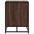 Pikkukuva 8 / 11: vidaXL Kenkäpenkki ruskea tammi 100x40x53,5 cm tekninen puu ja metalli