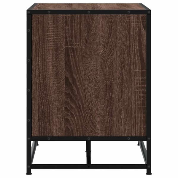 vidaXL Kenkäpenkki ruskea tammi 100x40x53,5 cm tekninen puu ja metalli