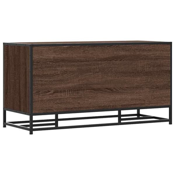 vidaXL Kenkäpenkki ruskea tammi 100x40x53,5 cm tekninen puu ja metalli