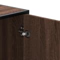 Pikkukuva 11 / 11: vidaXL Kenkäpenkki ruskea tammi 100x40x53,5 cm tekninen puu ja metalli