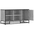 Miniatyrbilde 6 av 11: vidaXL Skobenk grå sonoma 100x40x53,5 cm konstruert tre og metall