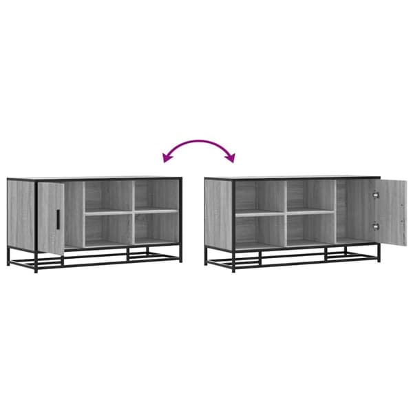 vidaXL Skobenk grå sonoma 100x40x53,5 cm konstruert tre og metall
