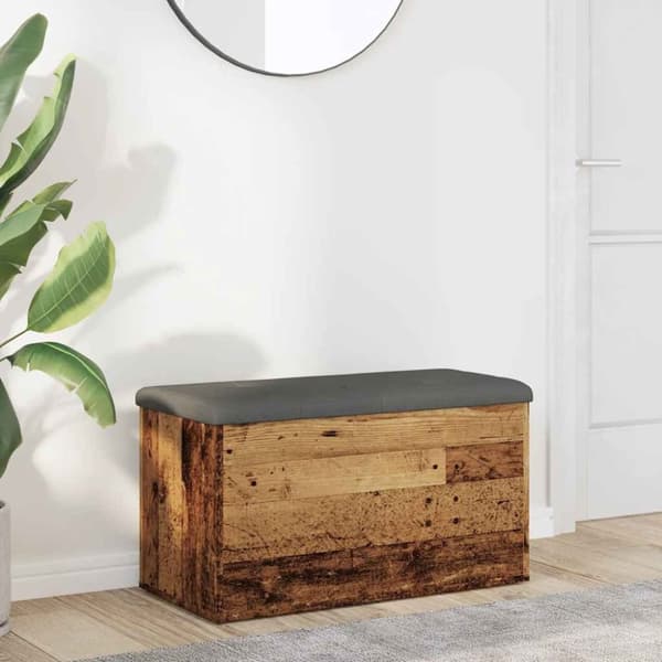 vidaXL Säilytyspenkki vanhaa puuta 82x42x45 cm lastulevy