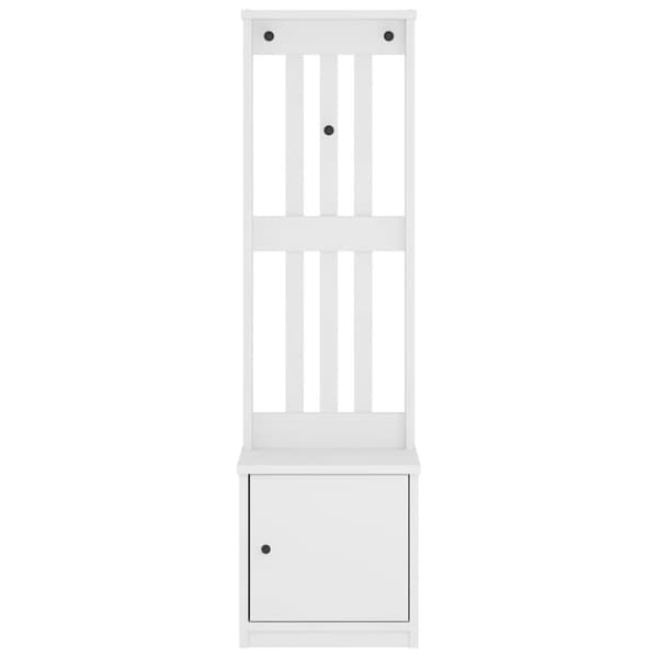 vidaXL Hall træ SANDENS 45x40x159,5 cm massivt fyrretræ hvid