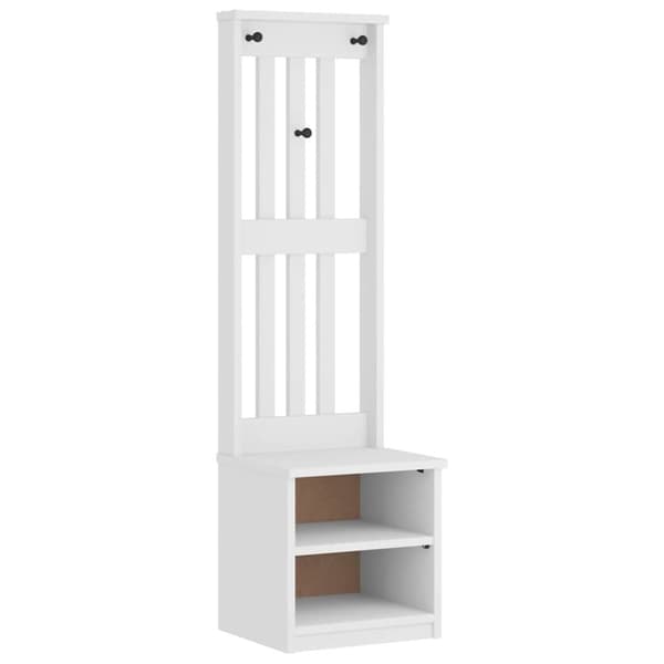 vidaXL Halltre SANDENS hvit 45x40x159,5 cm heltre furu