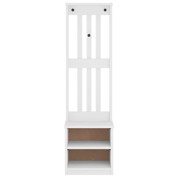 vidaXL Halltre SANDENS hvit 45x40x159,5 cm heltre furu