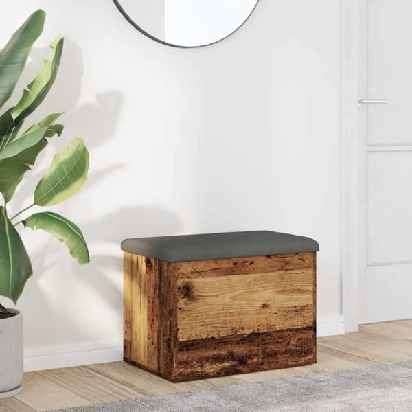 vidaXL Säilytyspenkki vanhaa puuta 62x42x45 cm lastulevy