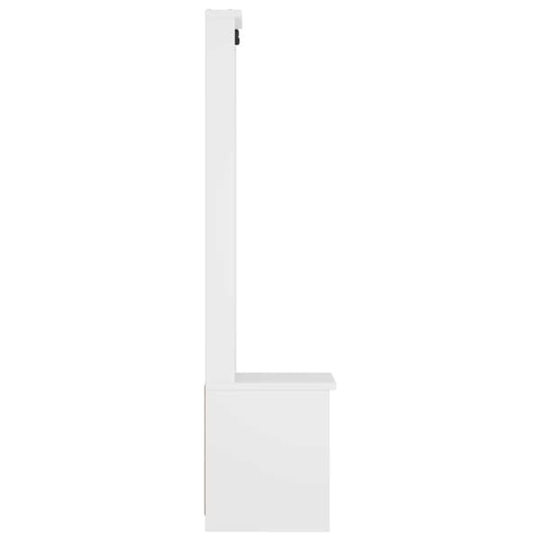 vidaXL Hall træ SANDENS 45x40x159,5 cm massivt fyrretræ hvid