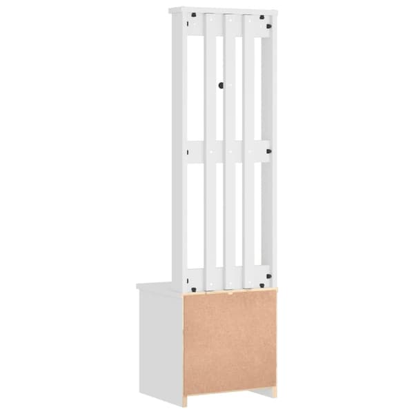 vidaXL Halltre SANDENS hvit 45x40x159,5 cm heltre furu